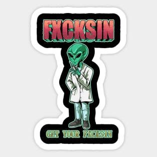 FXCKSIN Alien Artwork Sticker